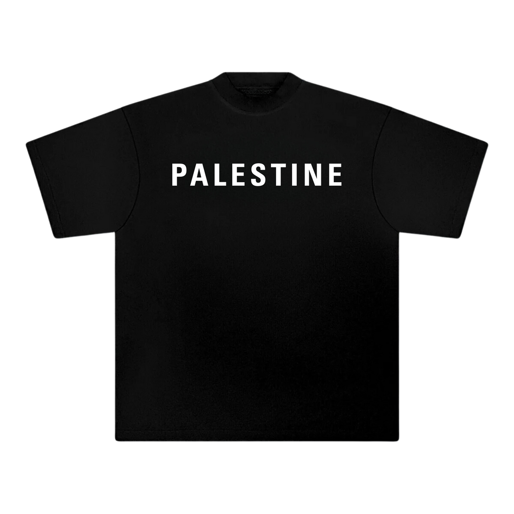 PALESTINE LOGO T-SHIRT IN SCHWARZ