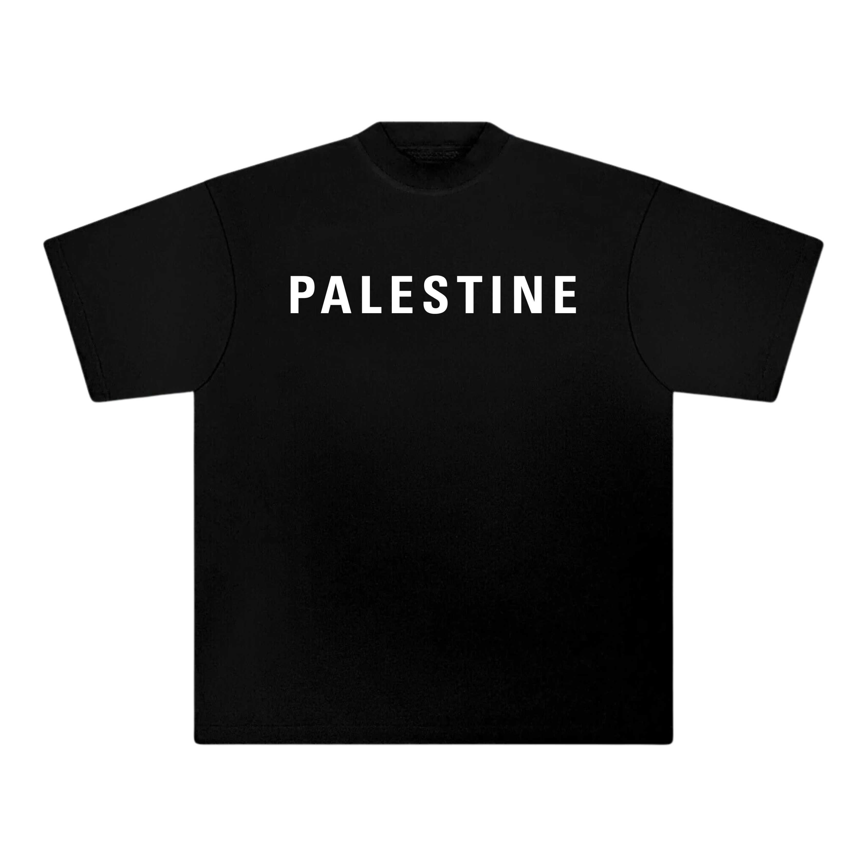 PALESTINE LOGO T-SHIRT IN SCHWARZ