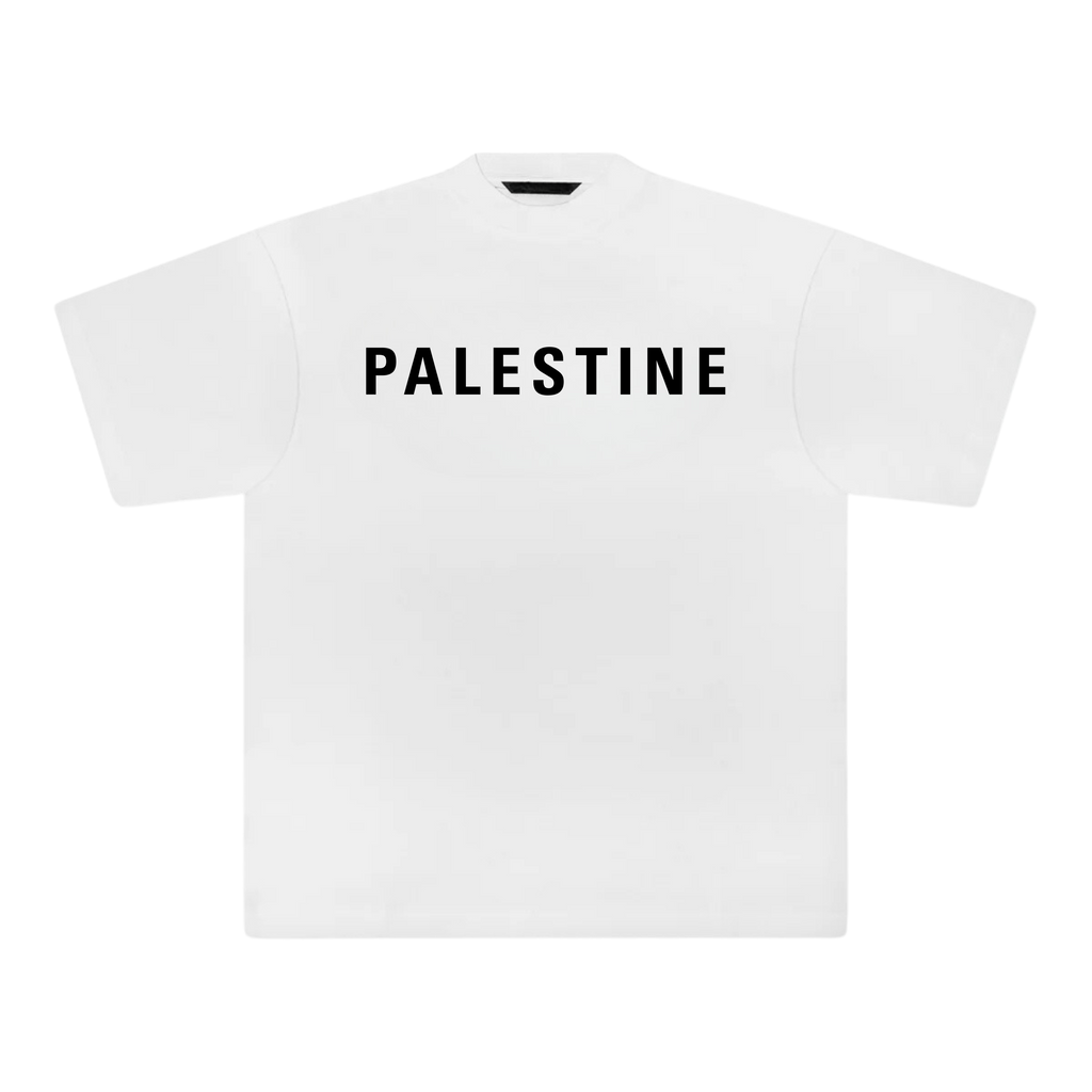PALESTINE LOGO T-SHIRT IN WEIß