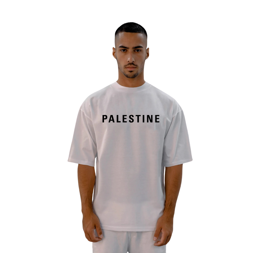 PALESTINE LOGO T-SHIRT IN WEIß