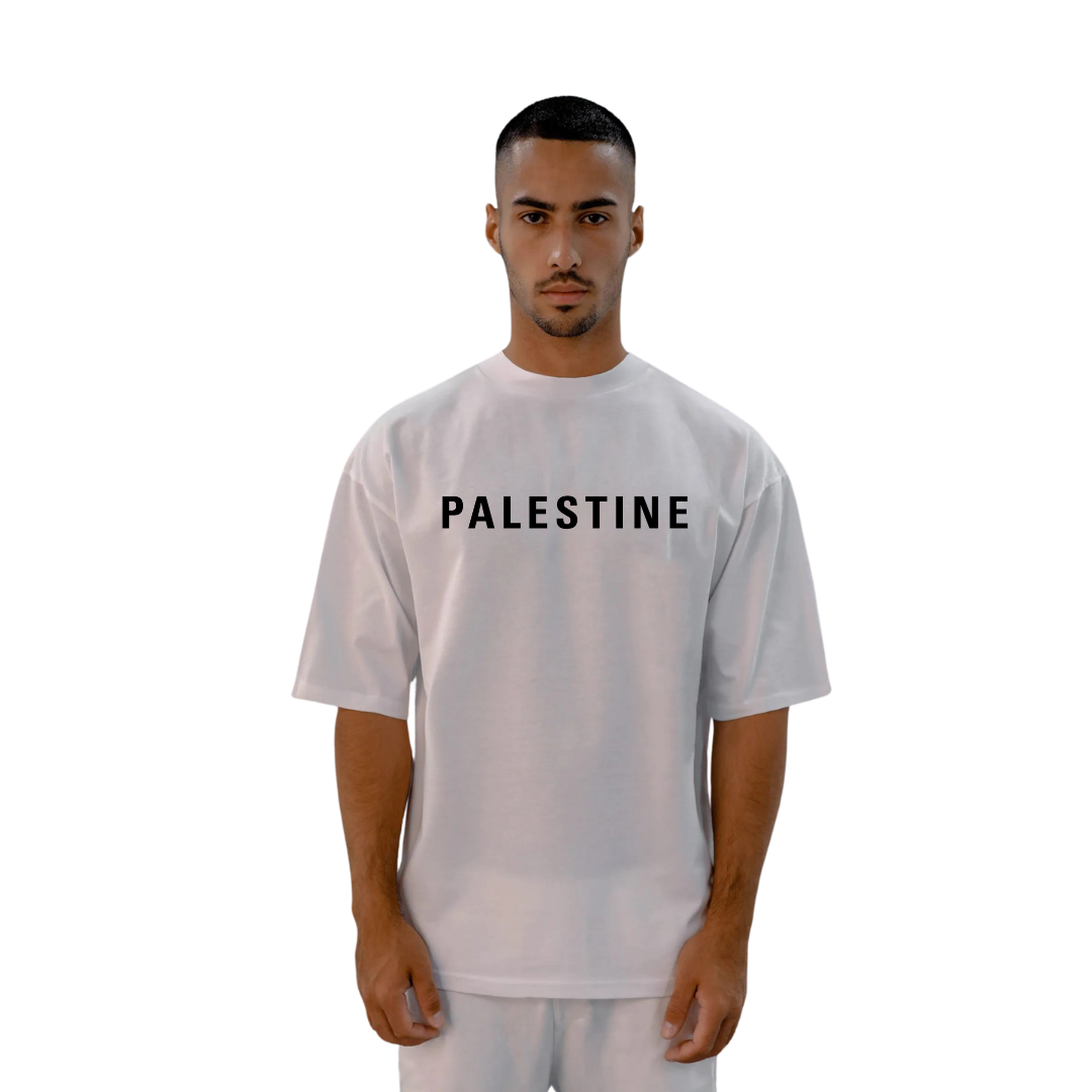 PALESTINE LOGO T-SHIRT IN WEIß